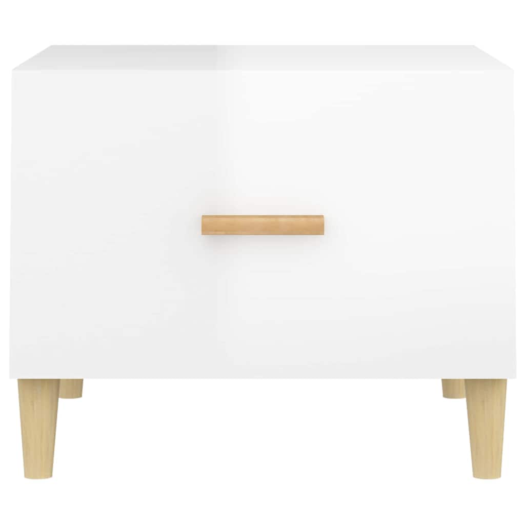 812720 vidaXL Coffee Table High Gloss White 50x50x40 cm Engineered Wood