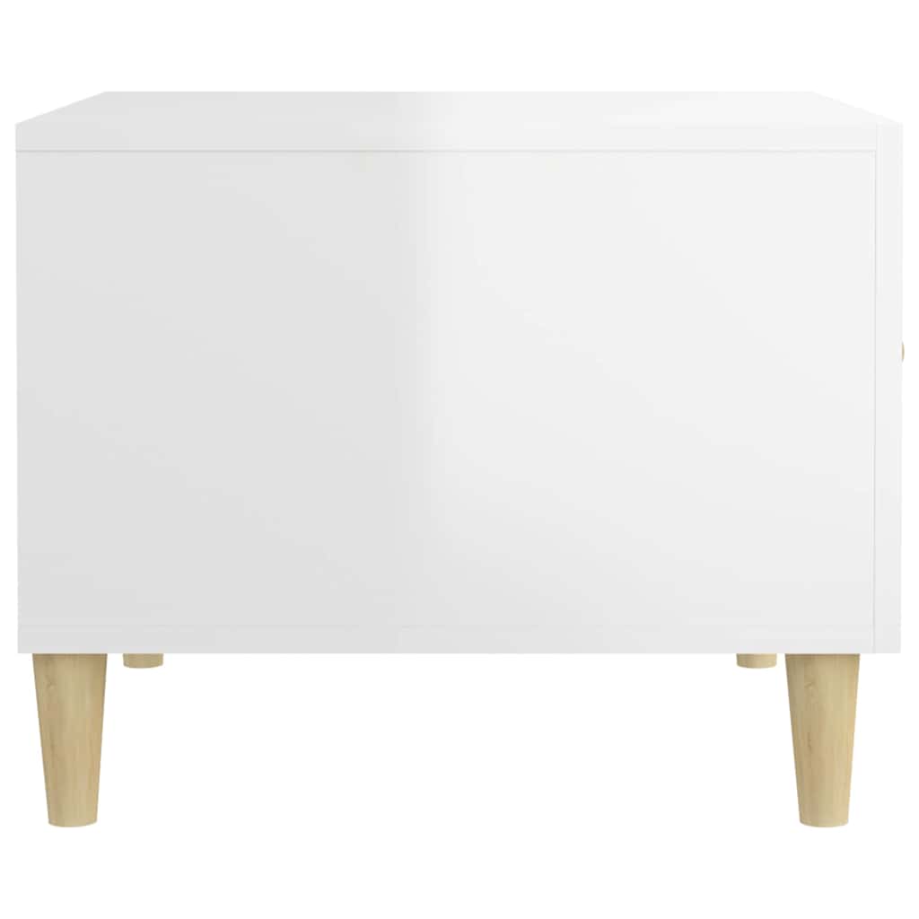 812720 vidaXL Coffee Table High Gloss White 50x50x40 cm Engineered Wood
