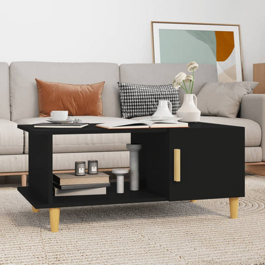 vidaXL Coffee Table Black 90x50x40 cm Engineered Wood