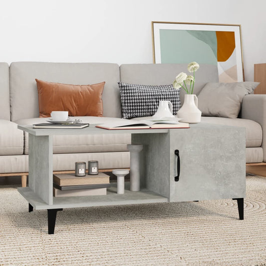 vidaXL Coffee Table Concrete Grey 90x50x40 cm Engineered Wood