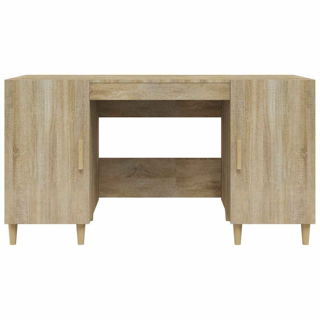 Desk Sonoma Oak 140x50x75 cm Engineered Wood