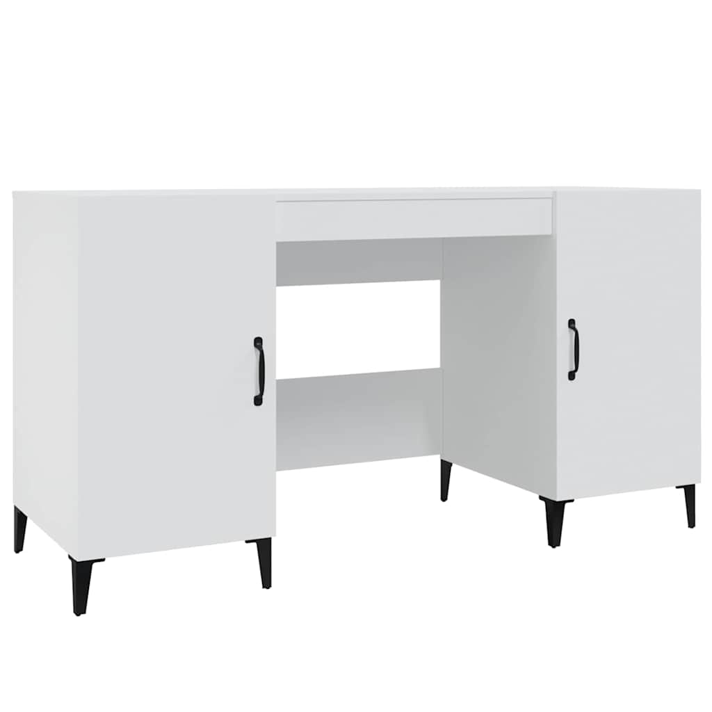 812771 vidaXL Desk White 140x50x75 cm Engineered Wood
