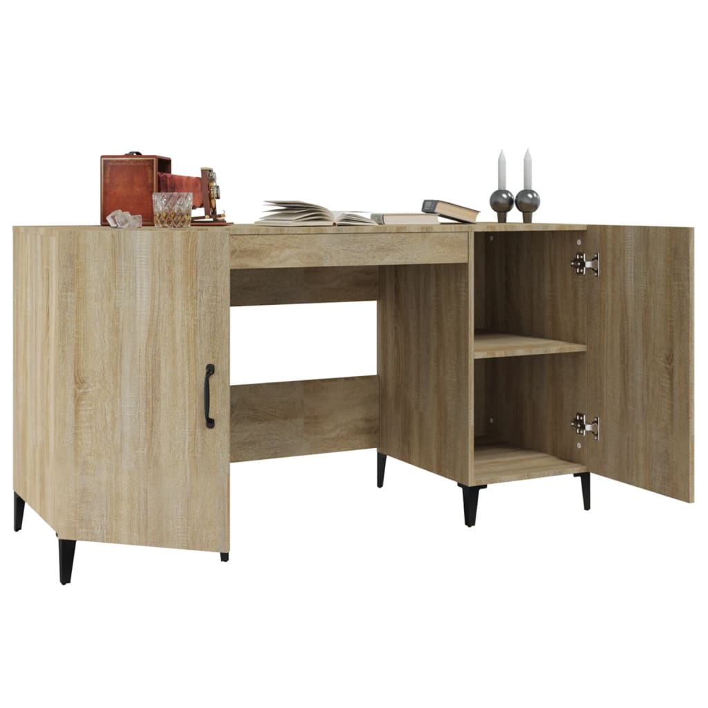 Desk Sonoma Oak 140x50x75 cm Engineered Wood