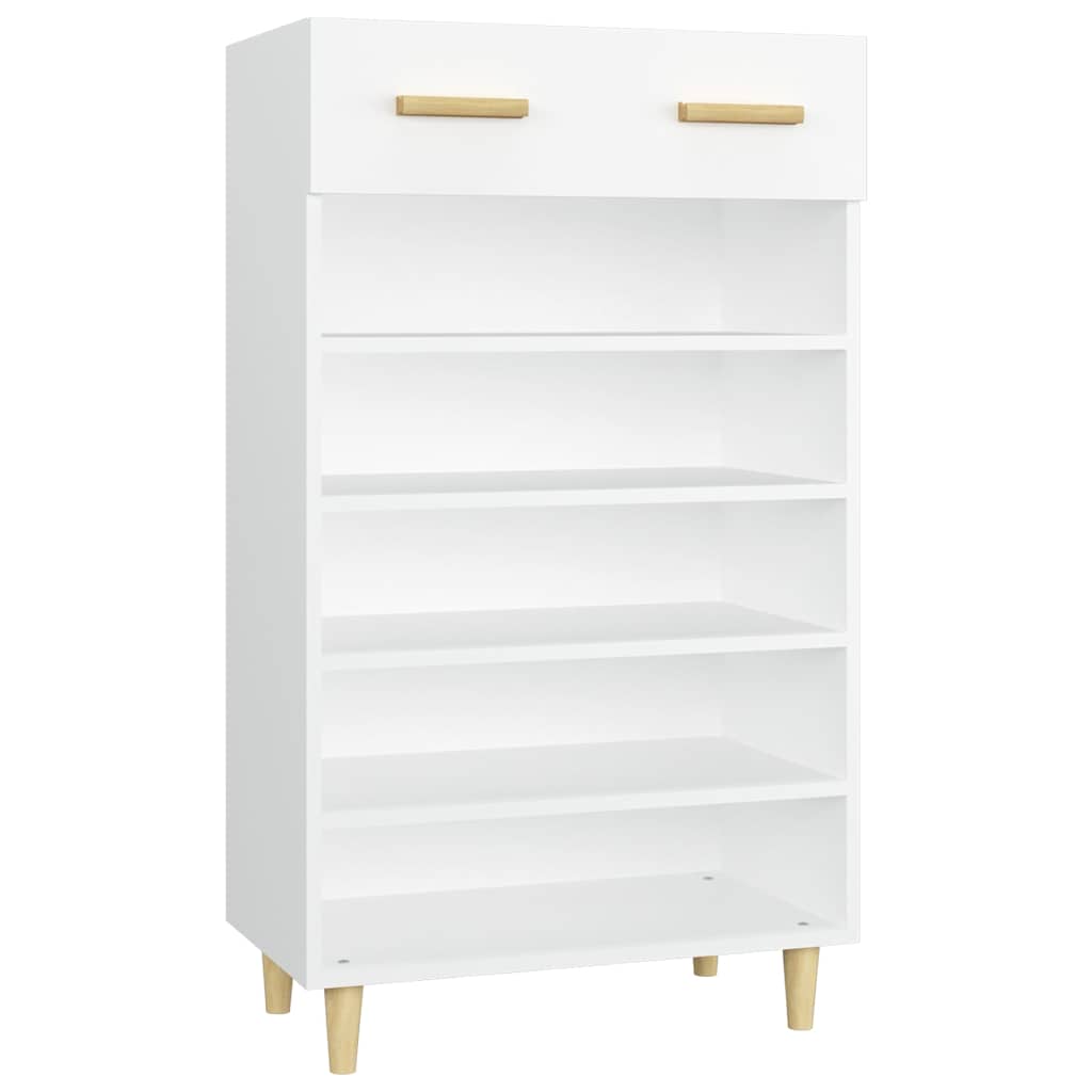 812780 vidaXL Shoe Cabinet White 60x35x105 cm Engineered Wood