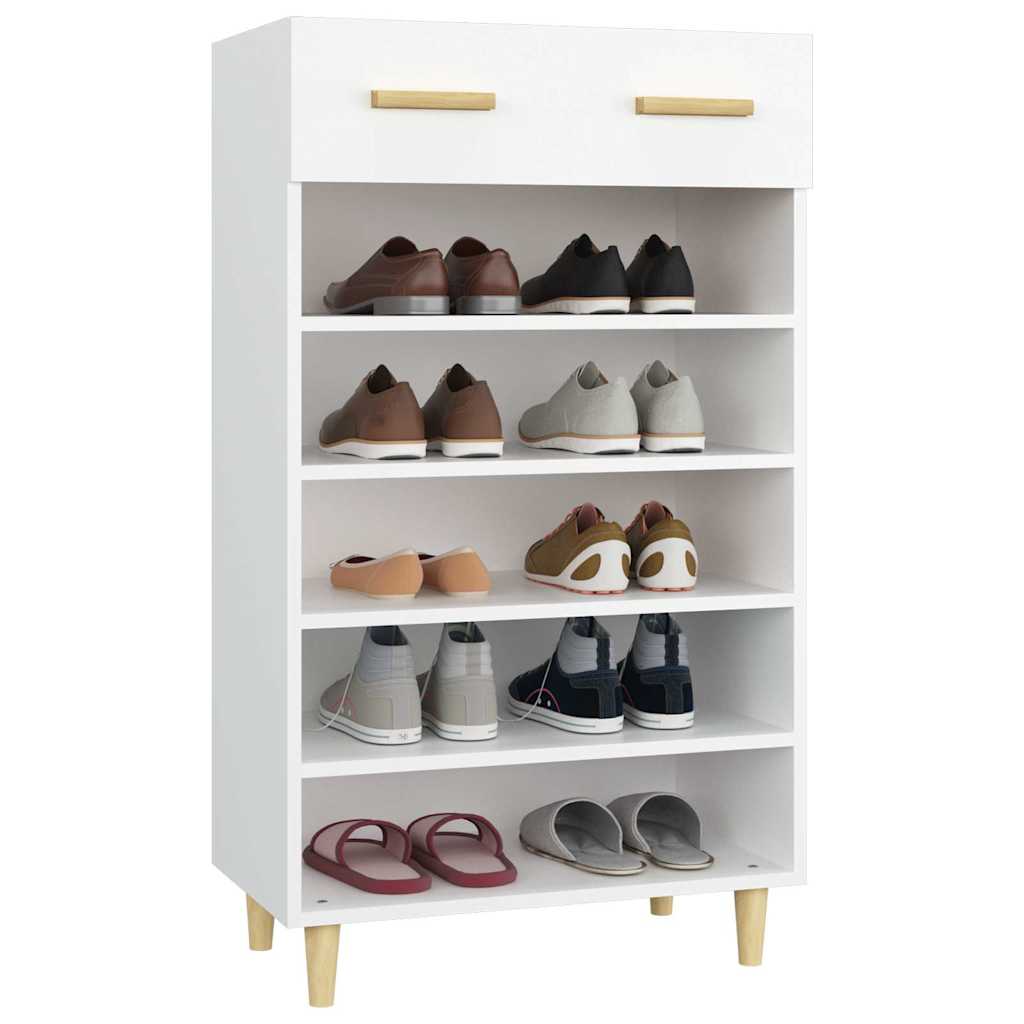 812780 vidaXL Shoe Cabinet White 60x35x105 cm Engineered Wood