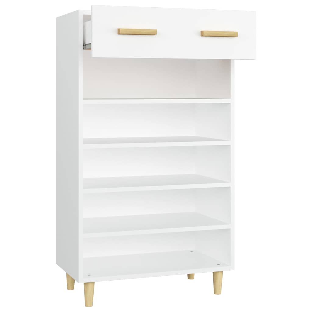 812780 vidaXL Shoe Cabinet White 60x35x105 cm Engineered Wood