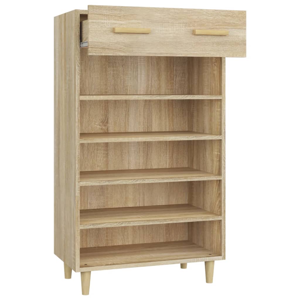Shoe Cabinet Sonoma Oak 60x35x105 cm Engineered Wood