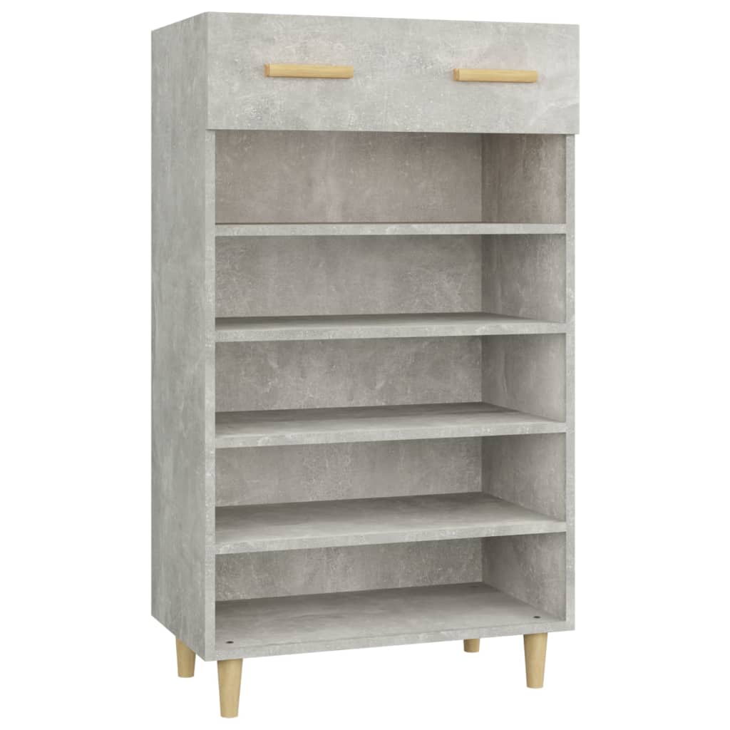 Shoe Cabinet Concrete Grey 60x35x105 cm Engineered Wood