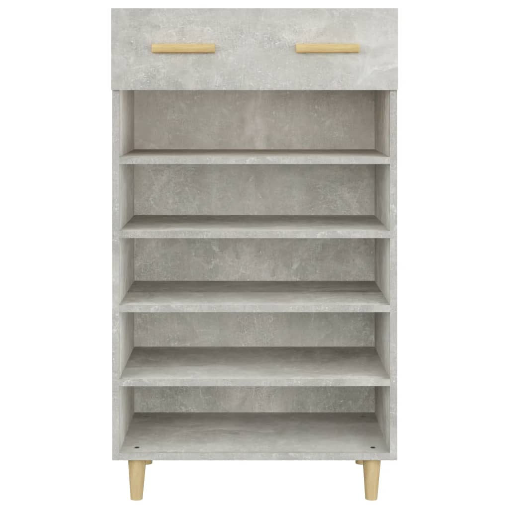 Shoe Cabinet Concrete Grey 60x35x105 cm Engineered Wood