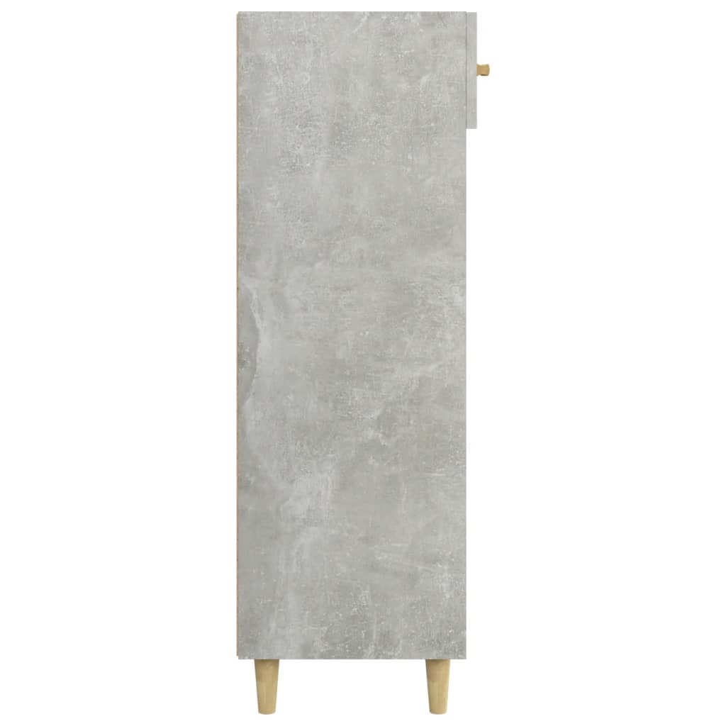 Shoe Cabinet Concrete Grey 60x35x105 cm Engineered Wood