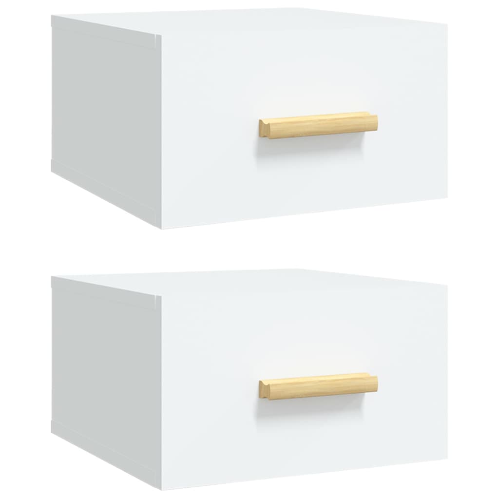 vidaXL Wall-mounted Bedside Cabinets 2 pcs White 35x35x20 cm