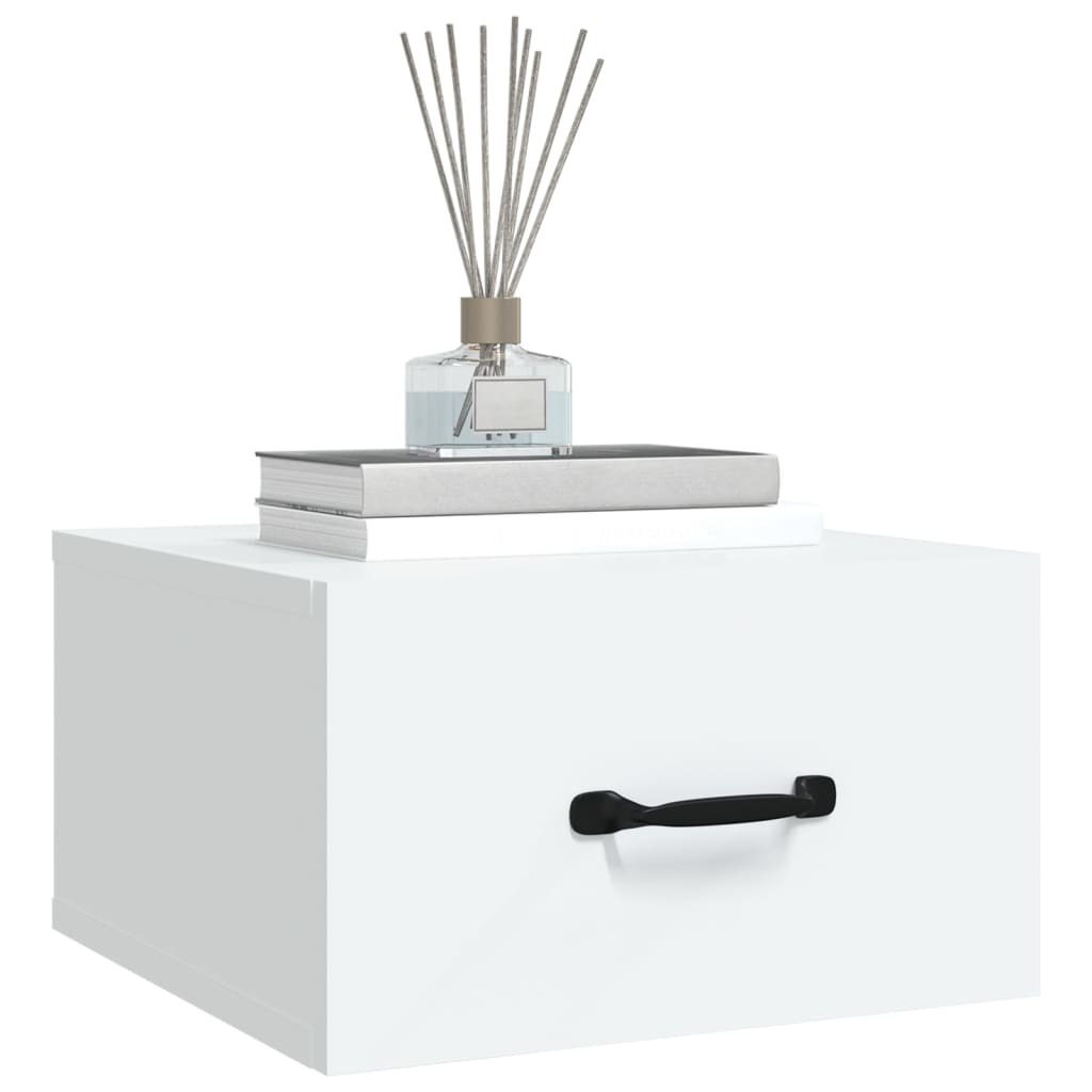 Wall-mounted Bedside Cabinet White 35x35x20 cm