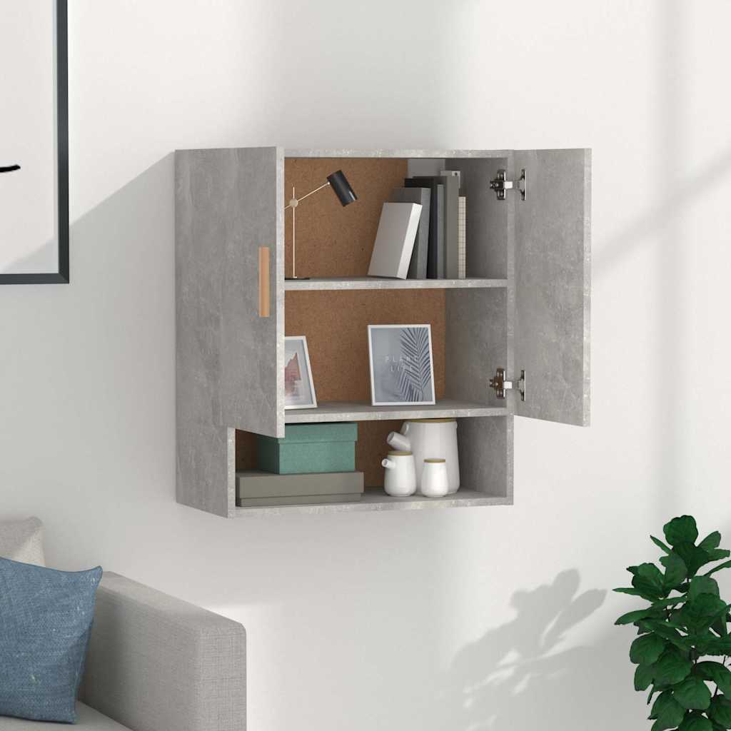 812874 vidaXL Wall Cabinet Concrete Grey 60x31x70 cm Engineered Wood