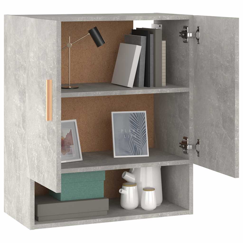 812874 vidaXL Wall Cabinet Concrete Grey 60x31x70 cm Engineered Wood