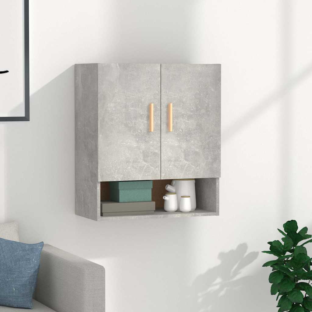 812874 vidaXL Wall Cabinet Concrete Grey 60x31x70 cm Engineered Wood