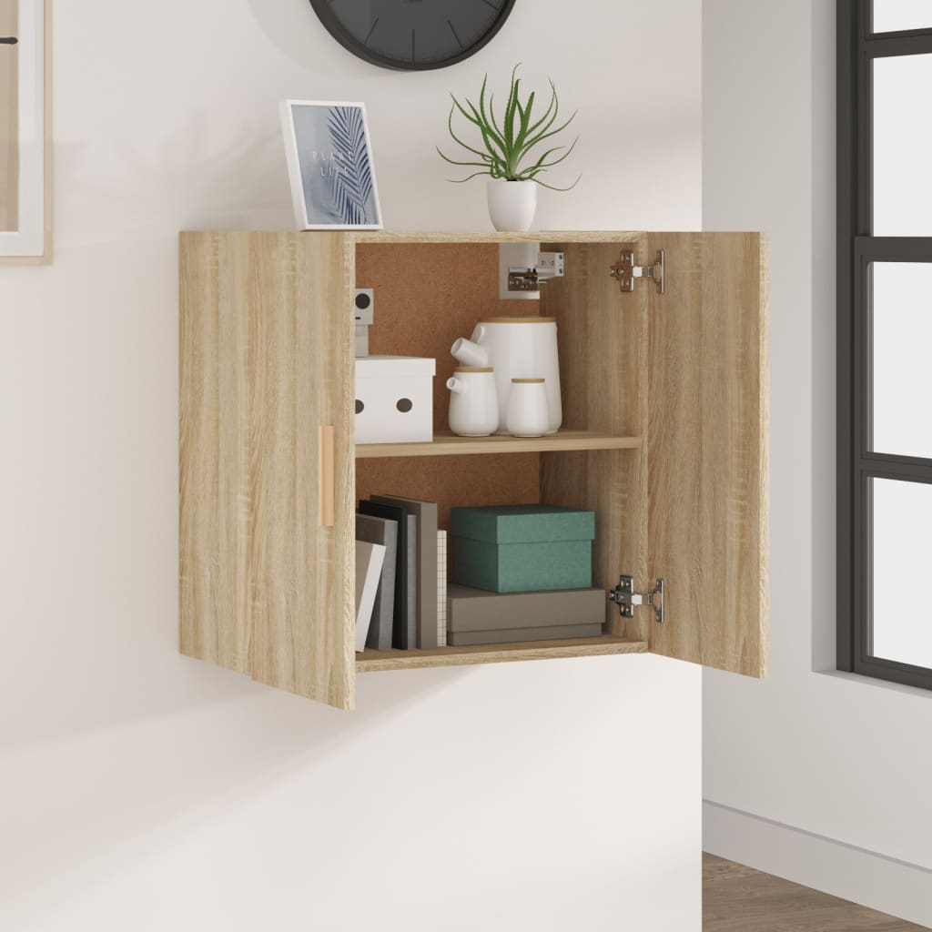 vidaXL Wall Cabinet Sonoma Oak 60x30x60 cm Engineered Wood