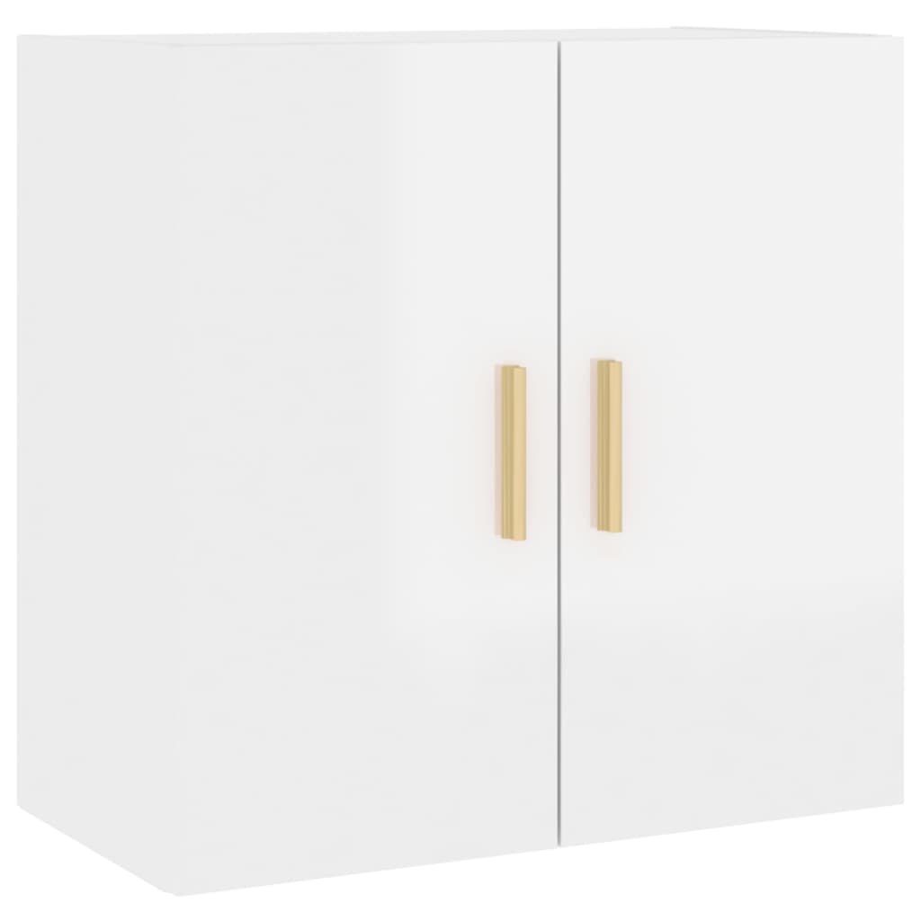 Wall Cabinet High Gloss White 60x30x60 cm Engineered Wood