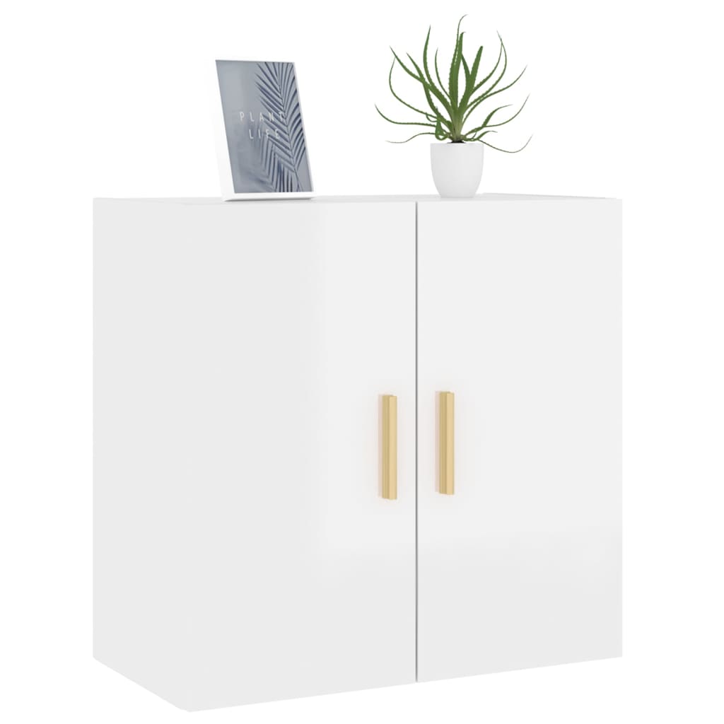 vidaXL Wall Cabinet High Gloss White 60x30x60 cm Engineered Wood