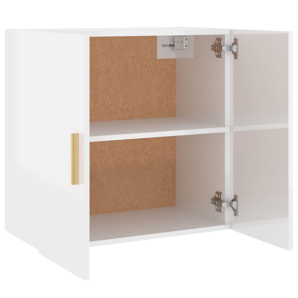 vidaXL Wall Cabinet High Gloss White 60x30x60 cm Engineered Wood