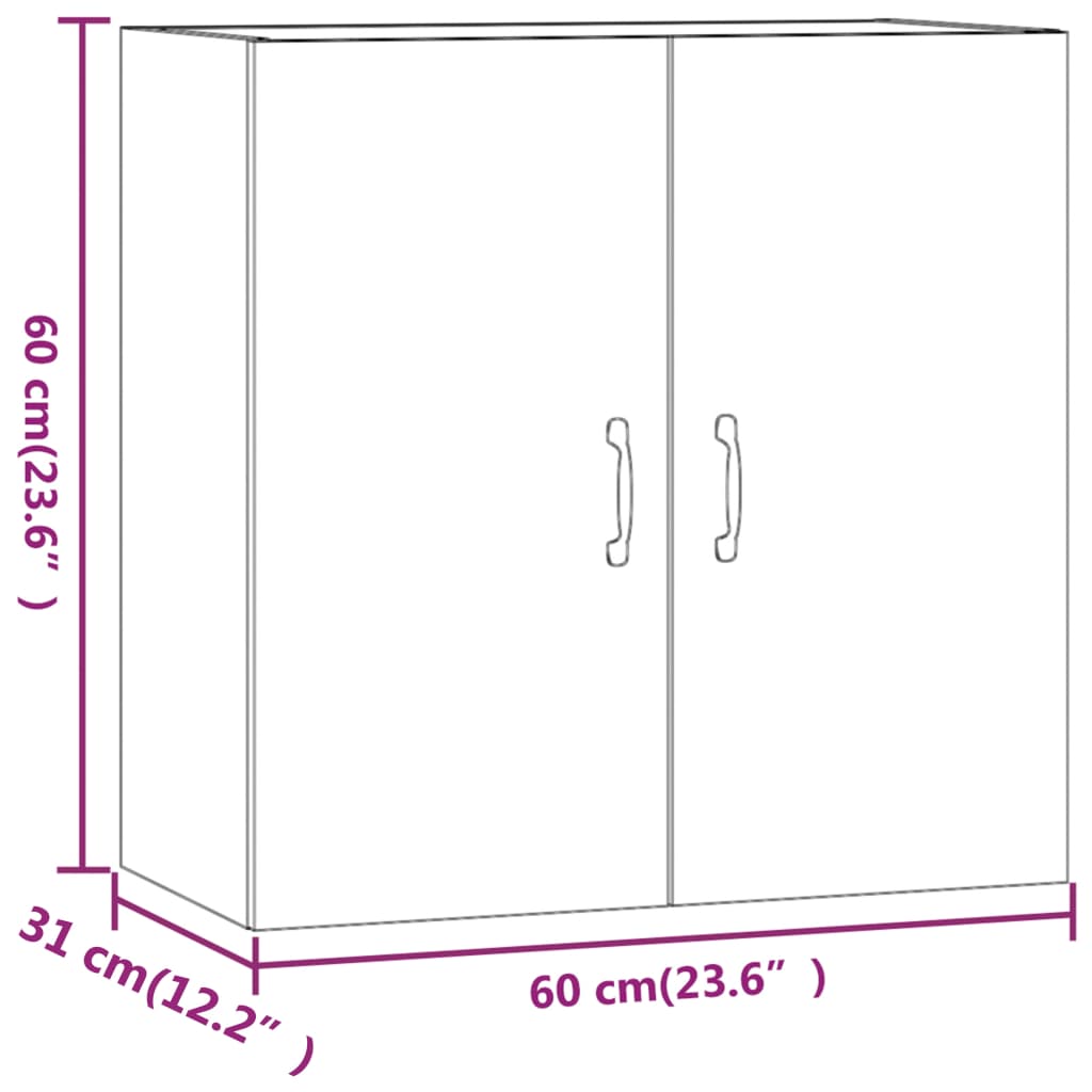 Floating Cabinet | White | Engineered Wood | 60x31x60 cm