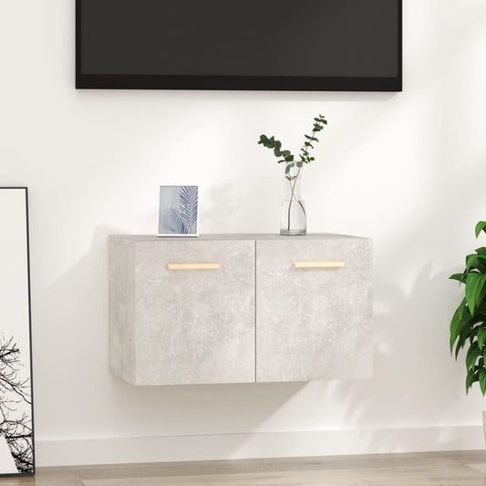 Wall Cabinet Concrete Grey 60x36.5x35 cm Engineered Wood