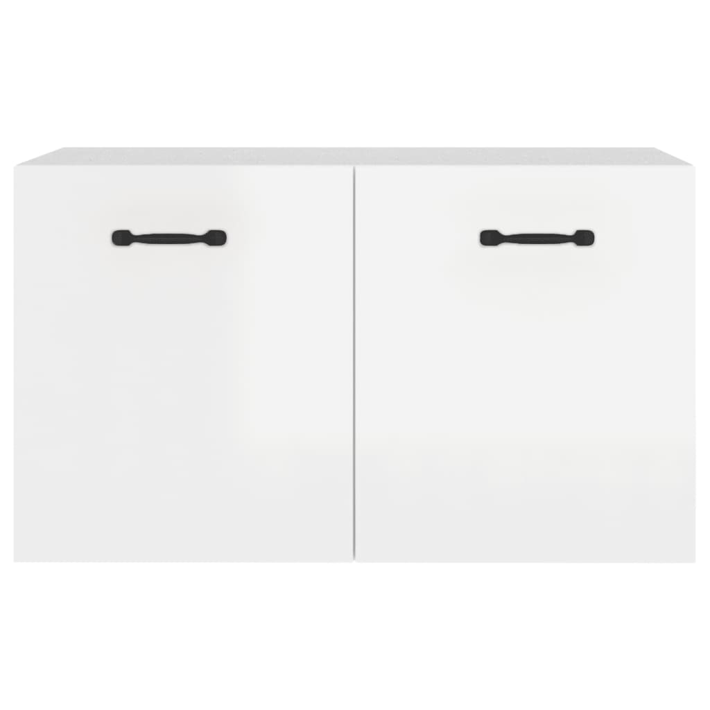 vidaXL Wall Cabinet High Gloss White 60x 36.5x35 cm Engineered Wood