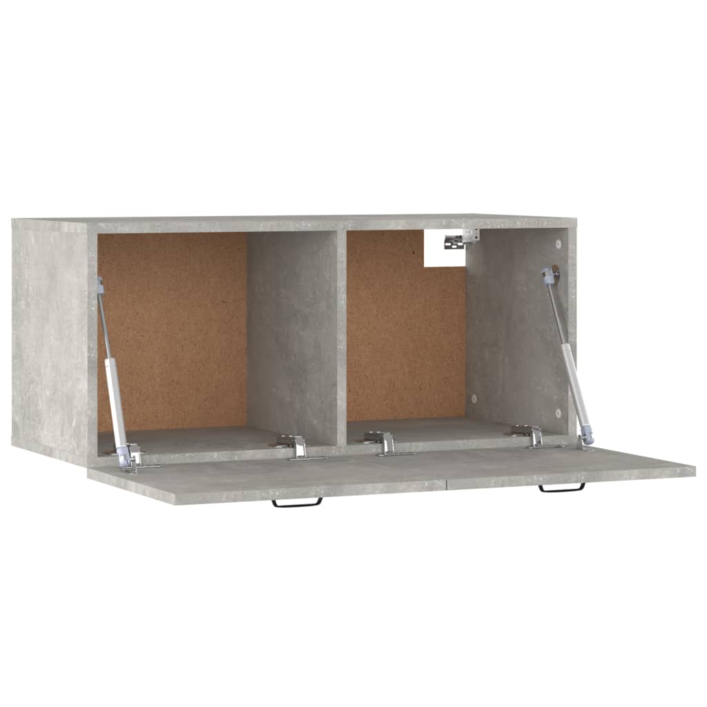 Wall Cabinet Concrete Grey 80x36.5x35 cm Engineered Wood