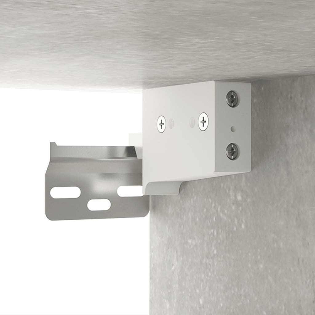Wall Cabinet Concrete Grey 80x36.5x35 cm Engineered Wood