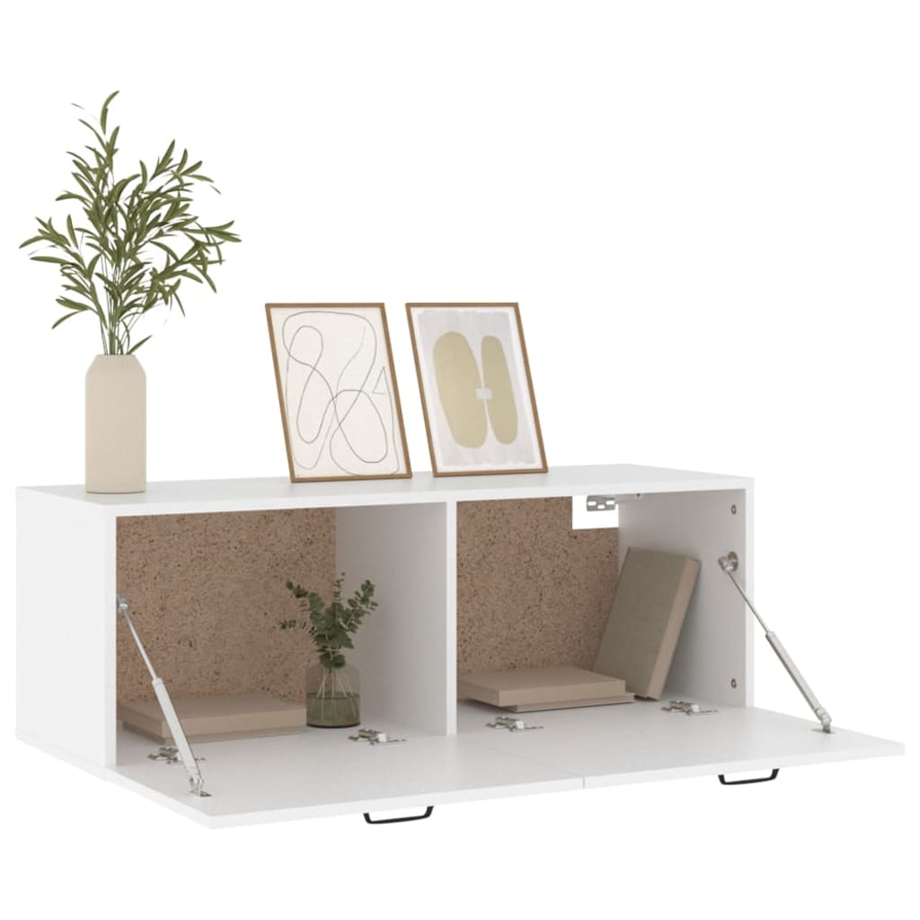 Wall Cabinet White 100x36.5x35 cm Engineered Wood
