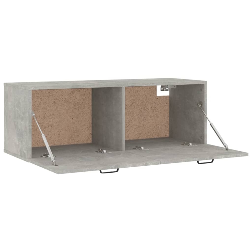 vidaXL Wall Cabinet Concrete Grey 100x36.5x35 cm Engineered Wood