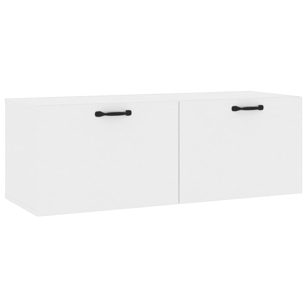 vidaXL Wall Cabinet High Gloss White 100x36.5x35 cm Engineered Wood