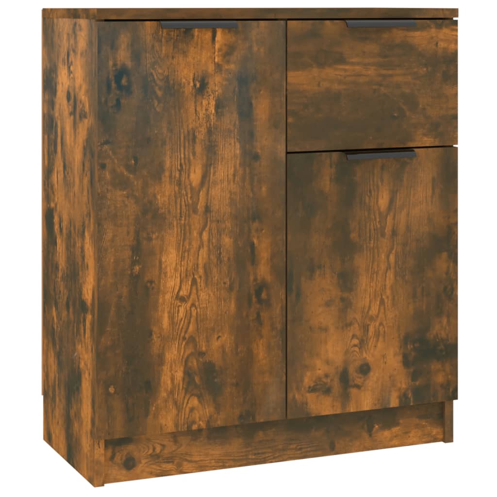 Buffet Chêne Fumé 60x30x70 cm Bois D'ingénierie