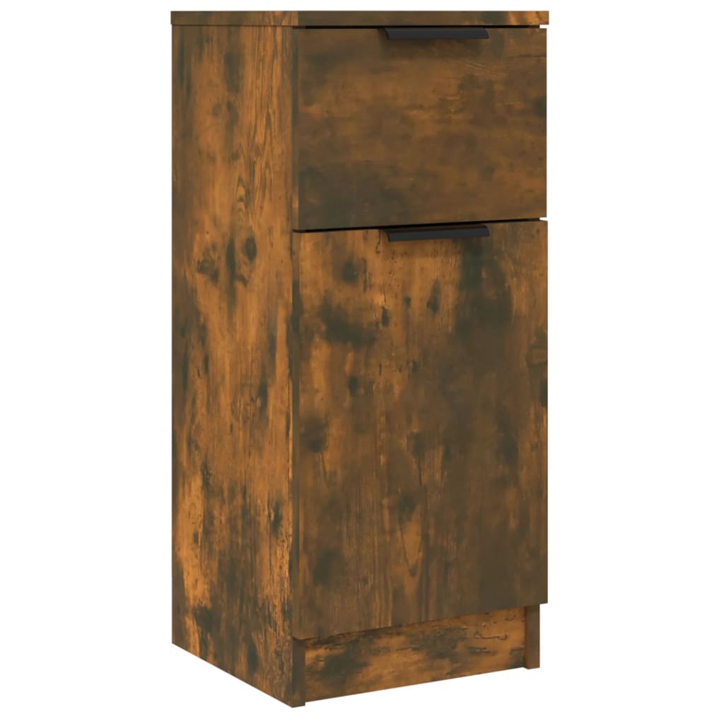 Sideboard Smoked Oak 30x30x70 cm Engineered Wood