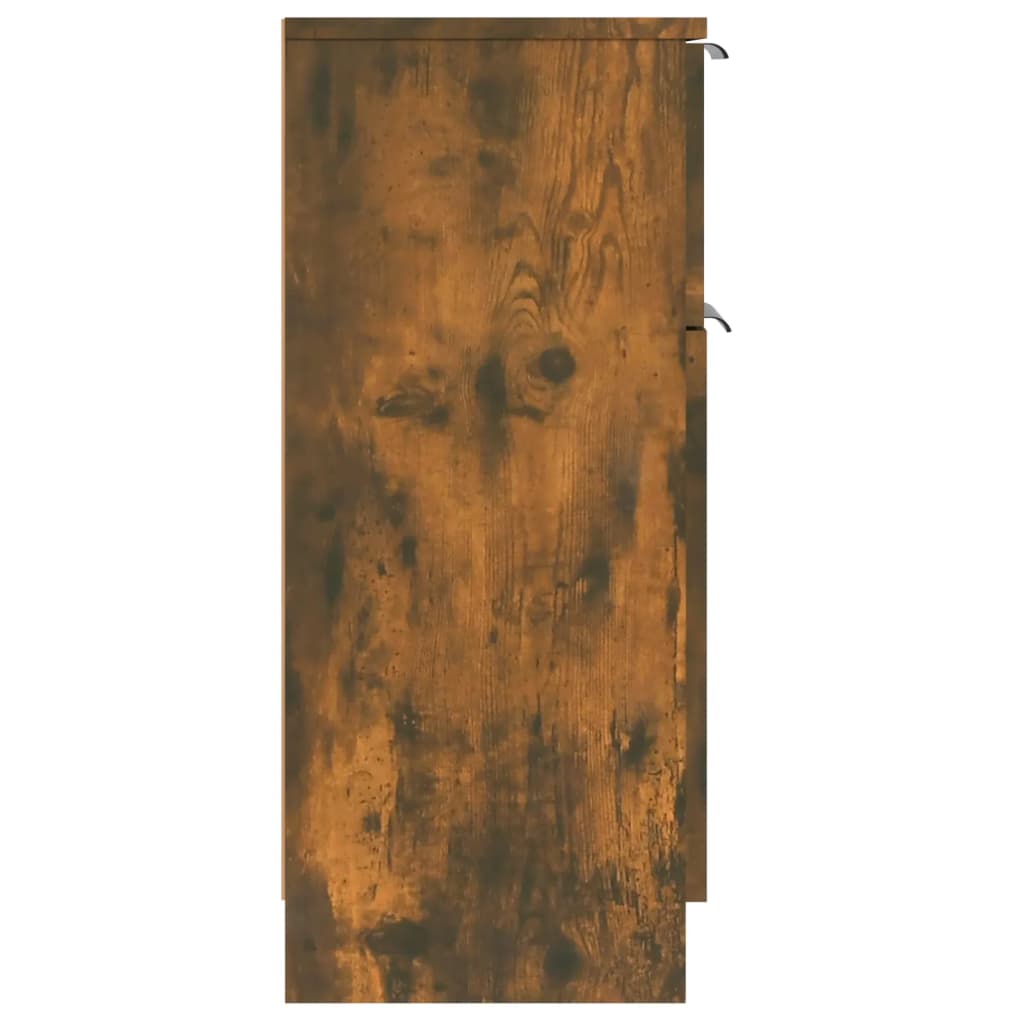 Sideboard Smoked Oak 30x30x70 cm Engineered Wood