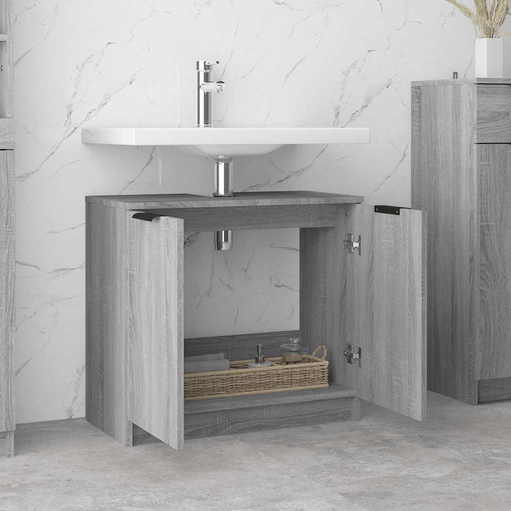 Bathroom Cabinet Grey Sonoma 64.5x33.5x59 cm Engineered Wood