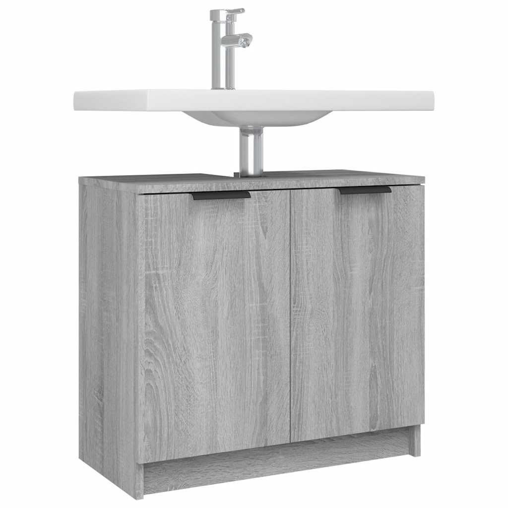 Bathroom Cabinet Grey Sonoma 64.5x33.5x59 cm Engineered Wood