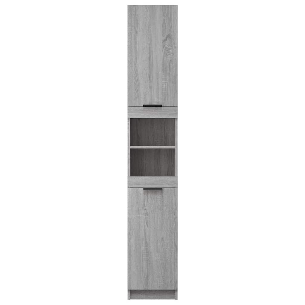 Bathroom Cabinet Grey Sonoma 32x34x188,5 cm Engineered Wood