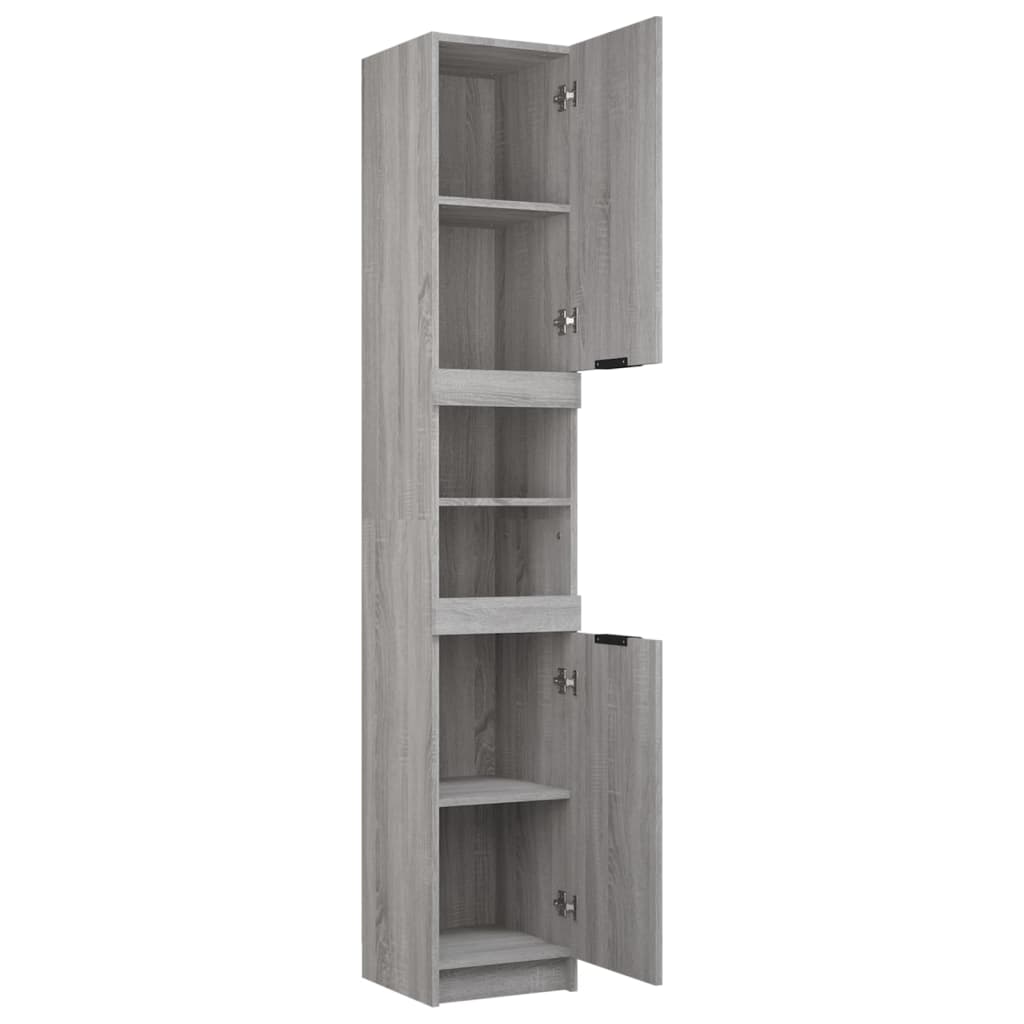 vidaXL Bathroom Cabinet Grey Sonoma 32x34x188.5 cm Engineered Wood