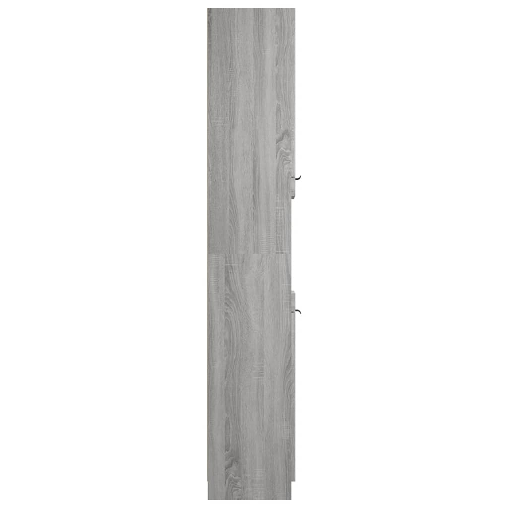 vidaXL Bathroom Cabinet Grey Sonoma 32x34x188.5 cm Engineered Wood