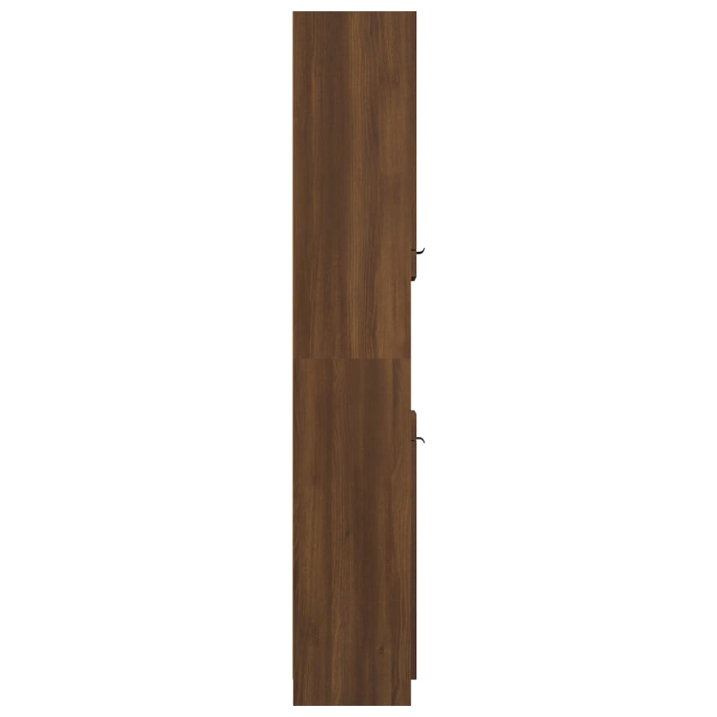 vidaXL Bathroom Cabinet Brown Oak 32x34x188.5 cm Engineered Wood