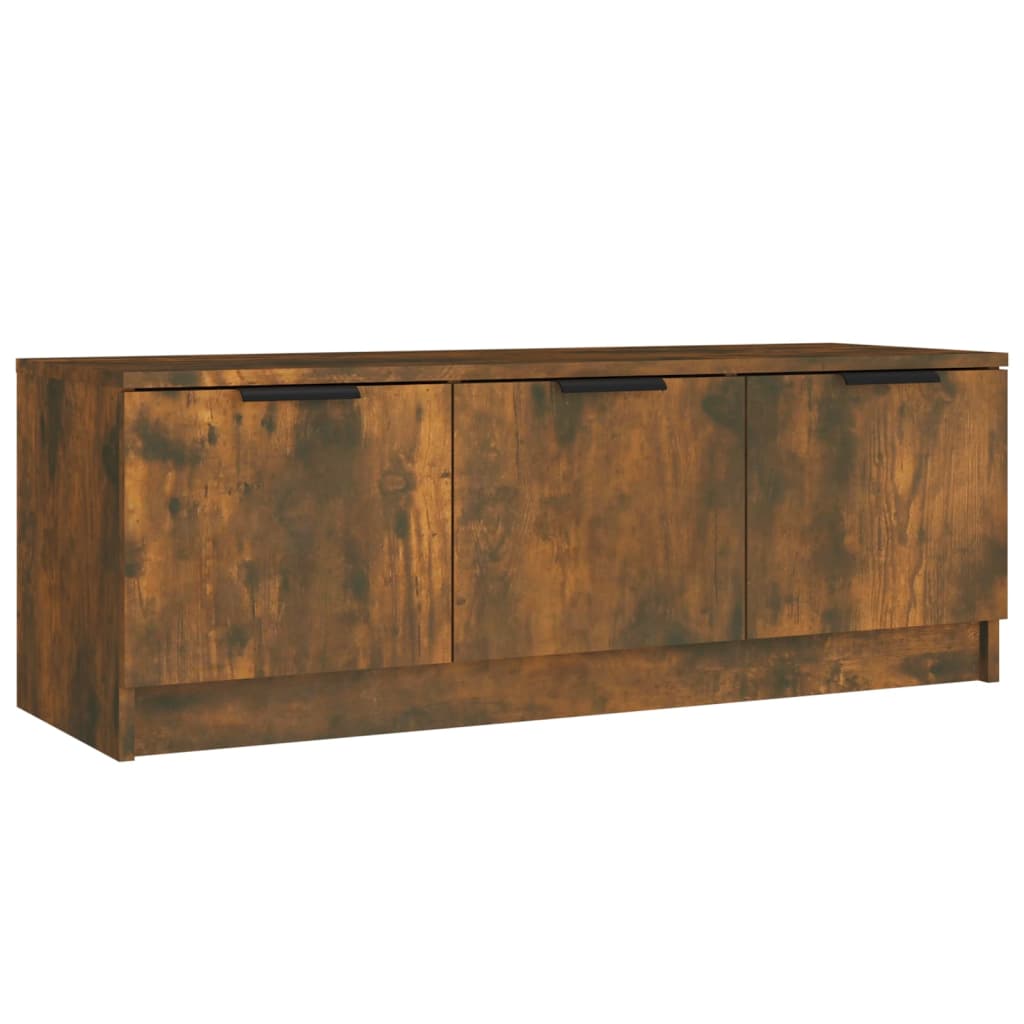 TV Cabinet Smoked Oak 102x35x36.5 cm Engineered Wood