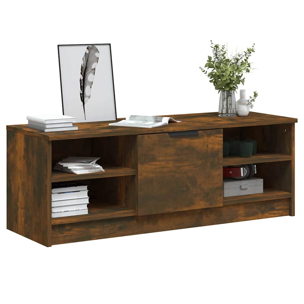 TV Cabinet Smoked Oak 102x35,5x36,5 cm Engineered Wood