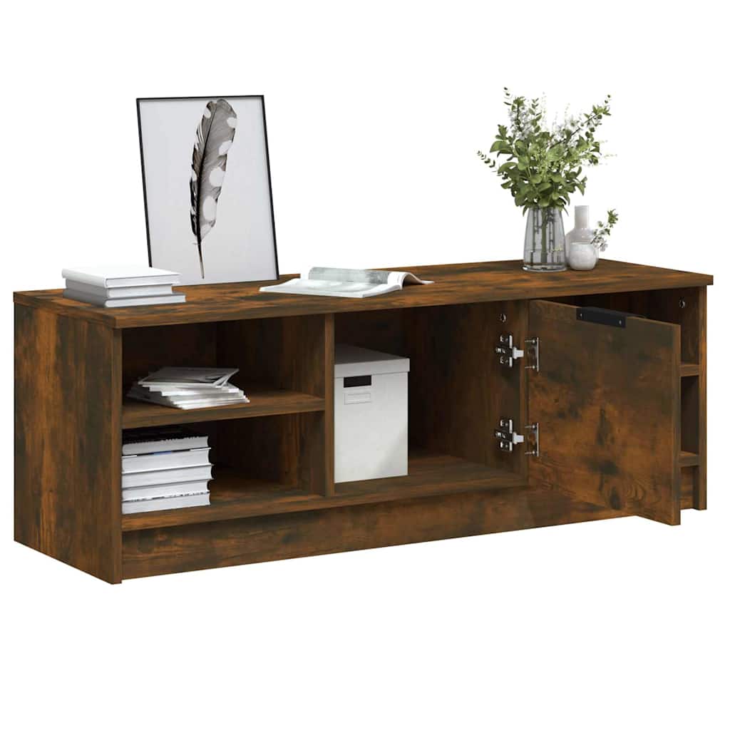 TV Cabinet Smoked Oak 102x35,5x36,5 cm Engineered Wood