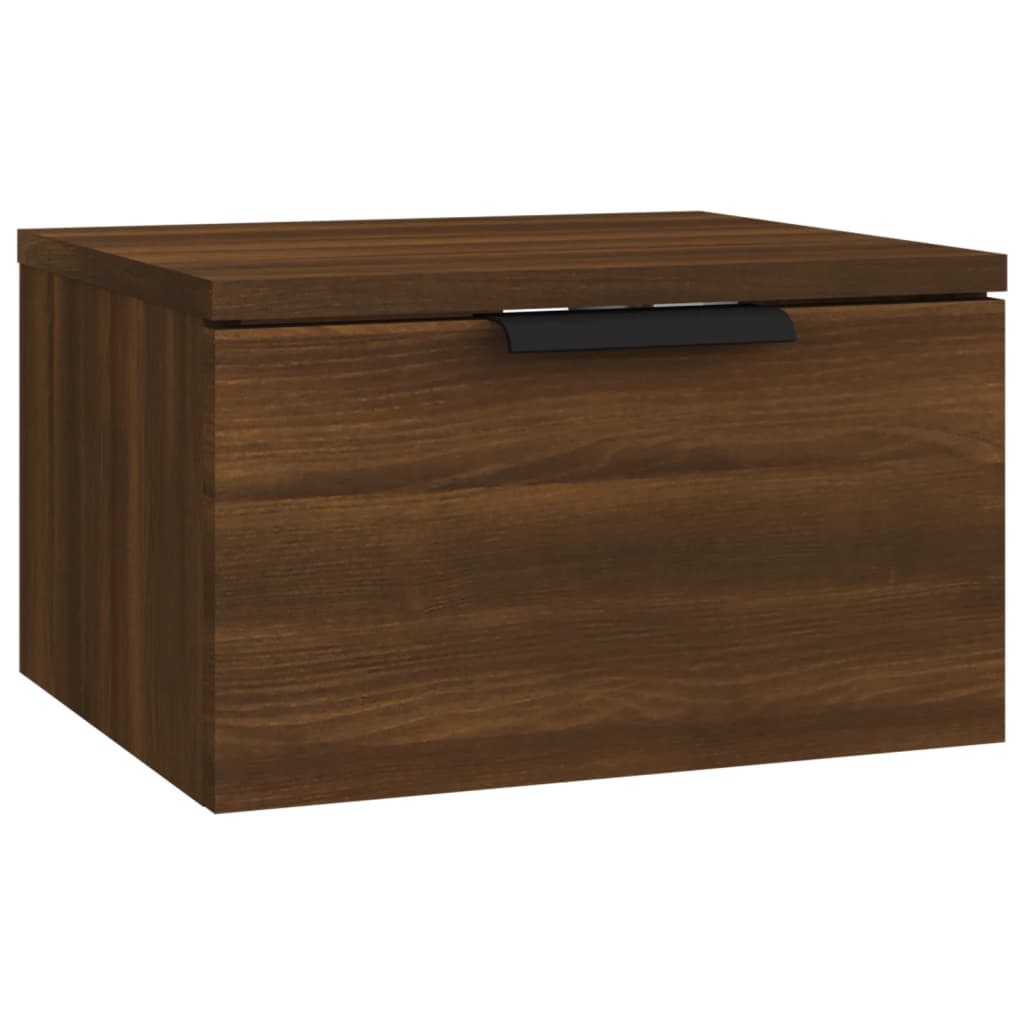 vidaXL Wall-mounted Bedside Cabinets 2 pcs Brown Oak 34x30x20 cm