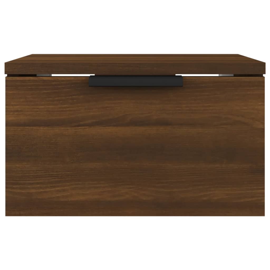 vidaXL Wall-mounted Bedside Cabinets 2 pcs Brown Oak 34x30x20 cm