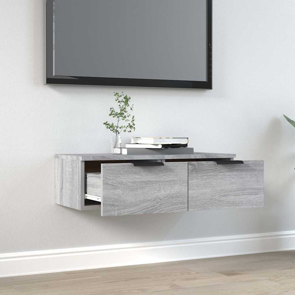 Wall Cabinet Grey Sonoma 68x30x20 cm Engineered Wood