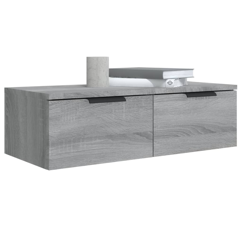 Wall Cabinet Grey Sonoma 68x30x20 cm Engineered Wood