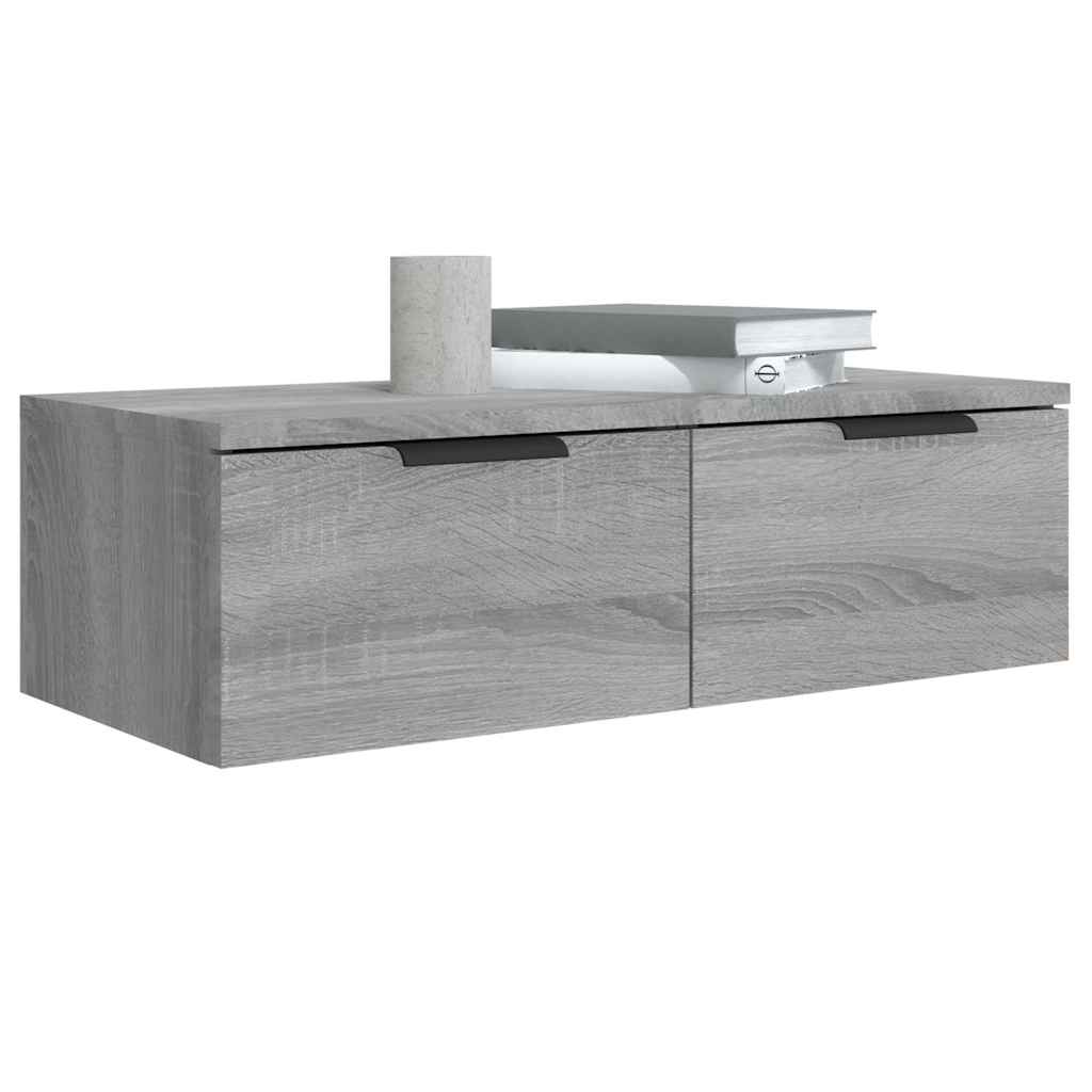 Wall Cabinet Grey Sonoma 68x30x20 cm Engineered Wood