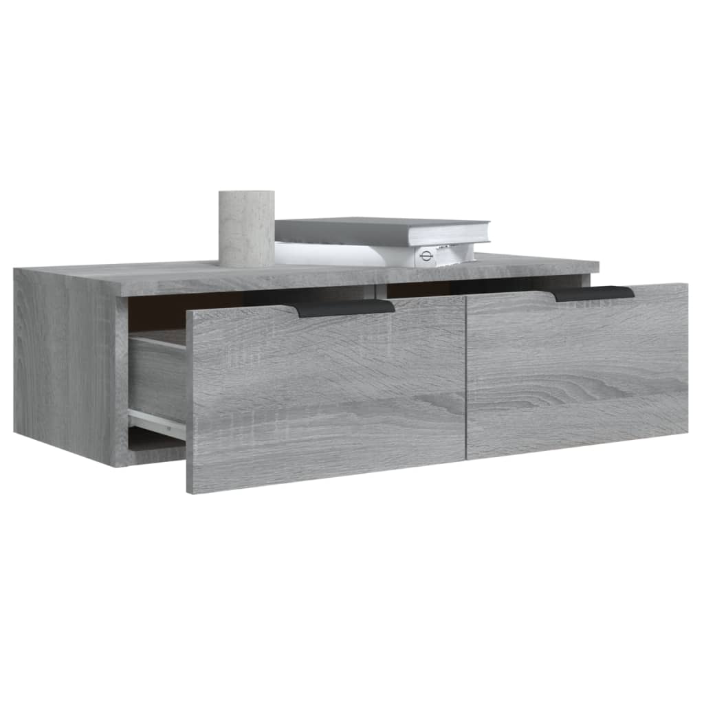 Wall Cabinet Grey Sonoma 68x30x20 cm Engineered Wood