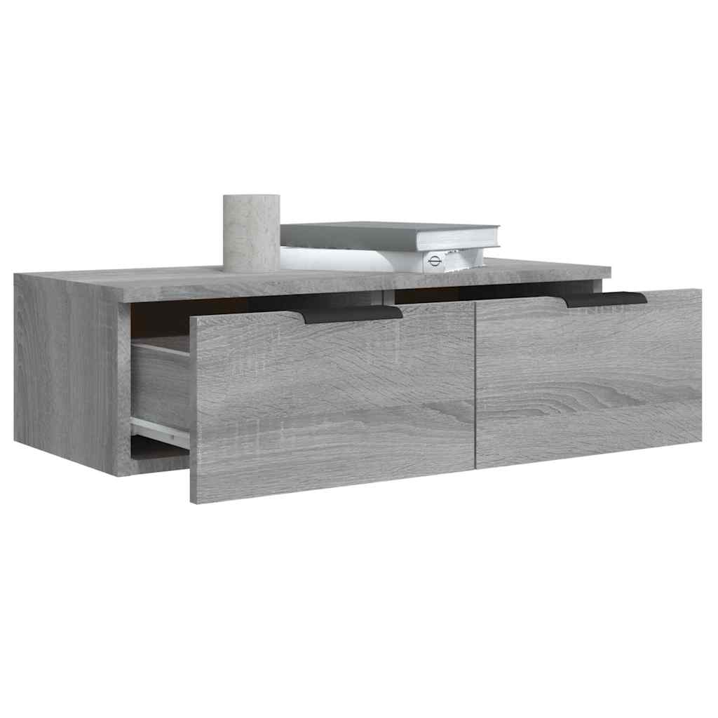 Wall Cabinet Grey Sonoma 68x30x20 cm Engineered Wood